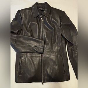 Classiques Entier Elegant Black Leather Jacket
